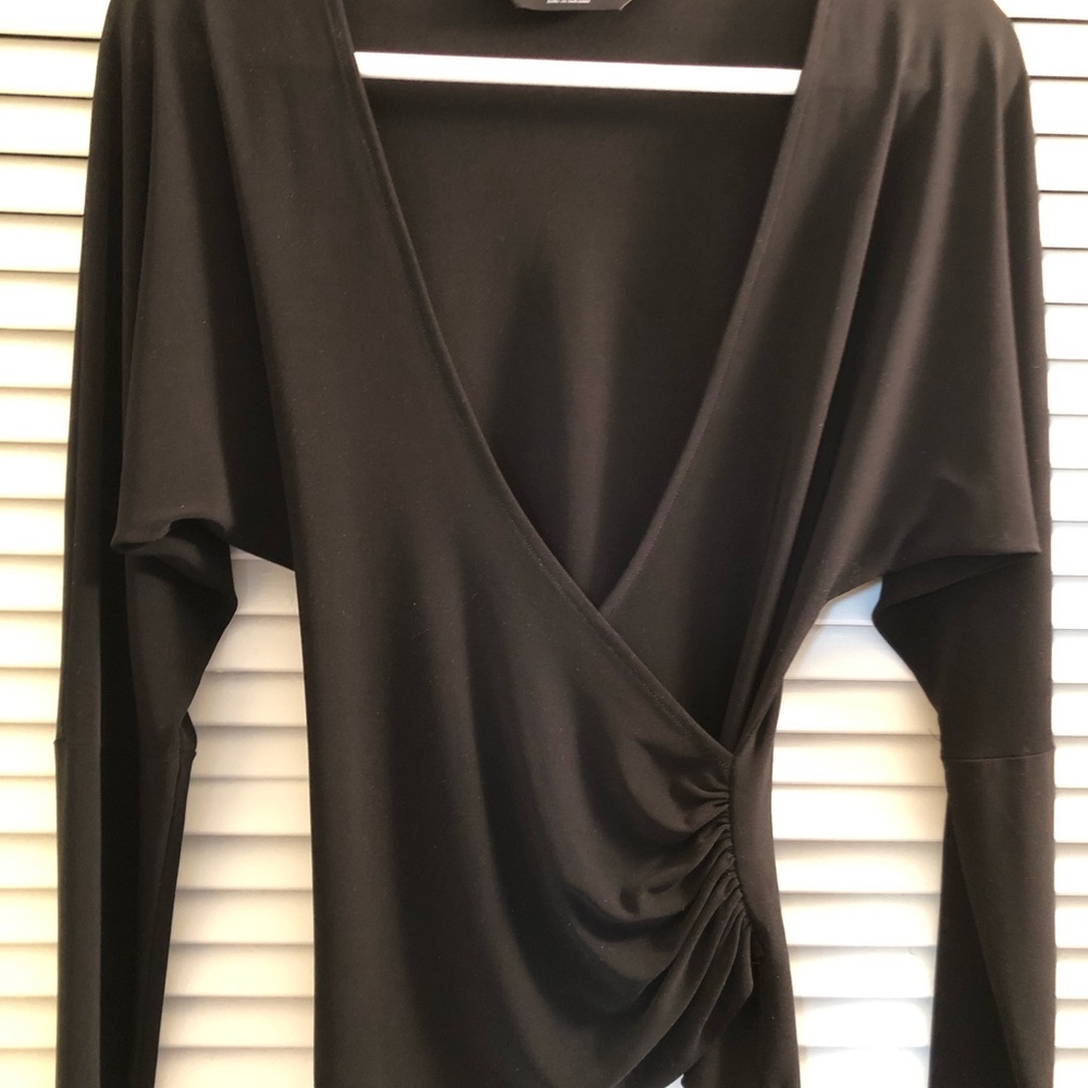 Elegant Black Wrap Top